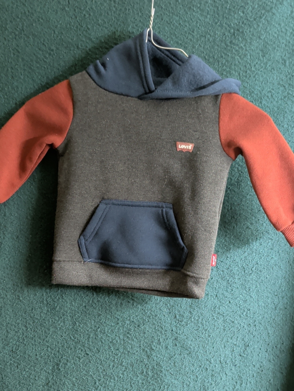Levi's Kids Colorblock Hoodie - Charcoal, Navy & Rust